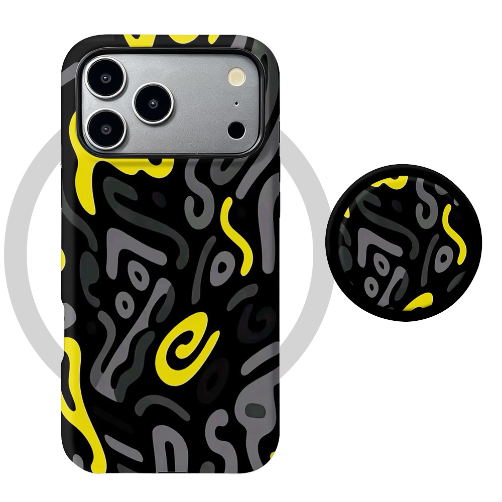 Huawei Nova 12 - Magnetyczne etui z abstrakcyjnym graffiti do